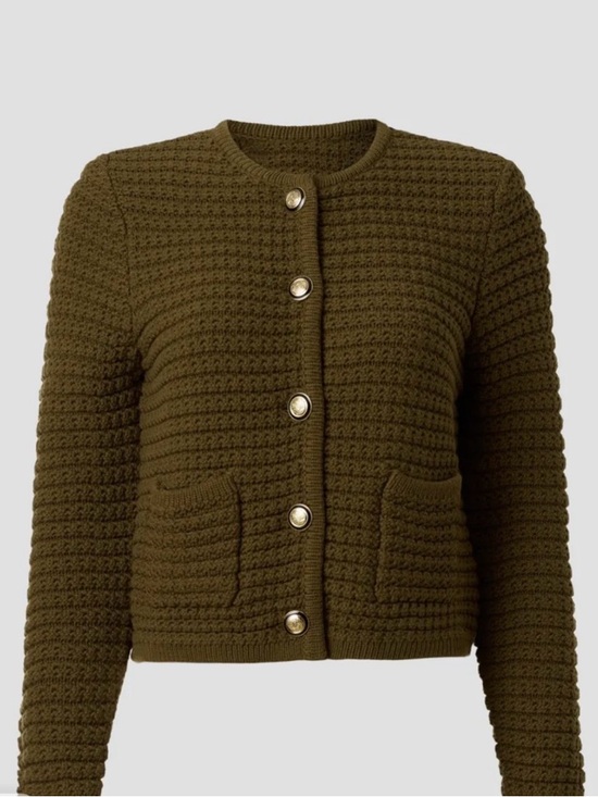 ba&sh Sweaters - ba&sh Gaspard Cardigan Tan Open-Weave Knit Crop